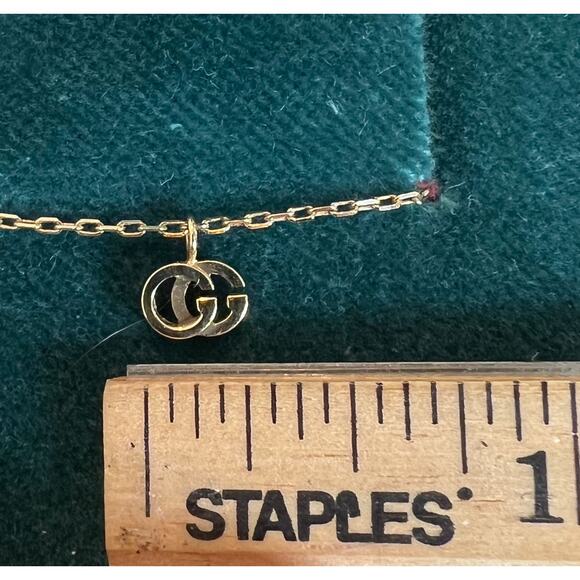 Gucci Running GG 18K Yellow Gold & Blue Topaz Necklace - Picture 8 of 11